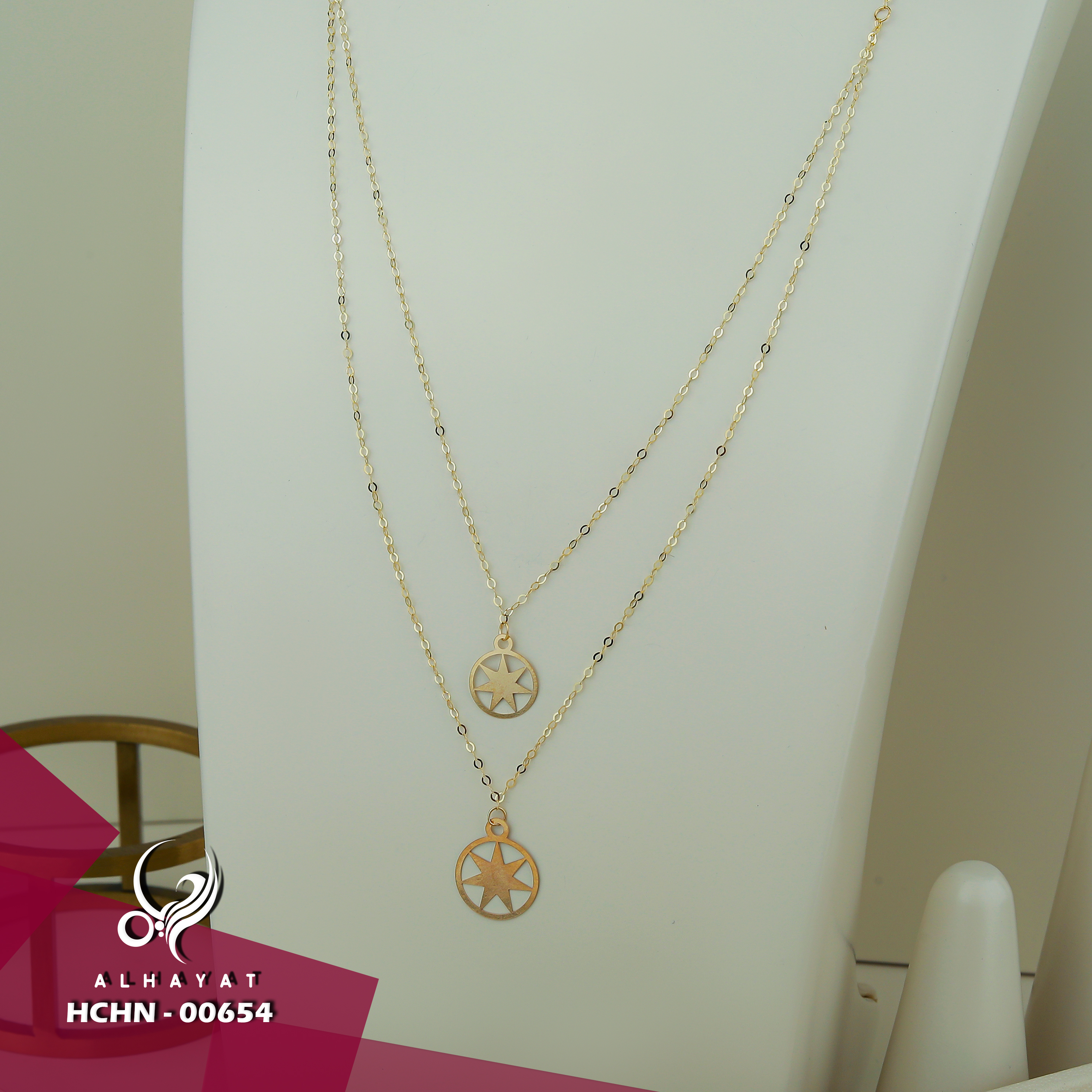 21-karat gold choker, made in Turkey - (H-1021)